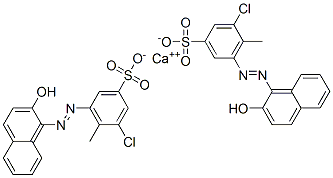 calcium bis[2-chloro-6-[(2-hydroxy-1-naphthyl)azo]toluene-4-sulphonate] 结构式