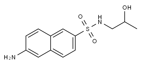 6-amino-N-(2-hydroxypropyl)naphthalene-2-sulphonamide 结构式