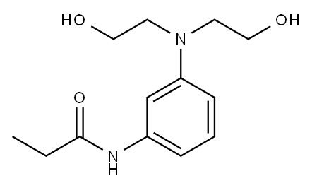 N-[3-[bis(2-hydroxyethyl)amino]phenyl]propionamide 结构式