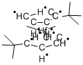 ジメチルビス(T-ブチルシクロペンタジエニル)ハフニウム(IV) 化学構造式