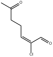 (E)-2-Chloro-6-oxo-2-heptenal Structure