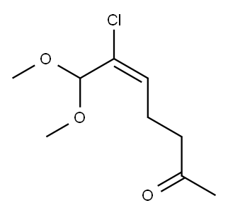 (E)-6-Chloro-7,7-dimethoxy-5-hepten-2-one 结构式