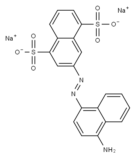 disodium 3-[(4-amino-1-naphthyl)azo]naphthalene-1,5-disulphonate 结构式