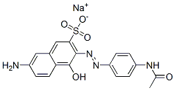 sodium 3-[[4-acetamidophenyl]azo]-7-amino-4-hydroxynaphthalene-2-sulphonate Structure