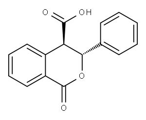 1-OXO-3-PHENYL-3,4-DIHYDRO-1H-ISOCHROMENE-4-CARBOXYLIC ACID 结构式