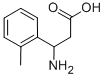 3-氨基-3-(2-甲基苯基)丙酸, 68208-16-2, 结构式