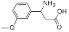 3-氨基-3-(3-甲氧苯基)丙酸, 68208-19-5, 结构式