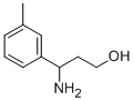 3-氨基-3-(3-甲基苯基)-1-丙醇 结构式