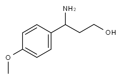 3-氨基-3-(对甲氧基苯基)-1-丙醇 结构式