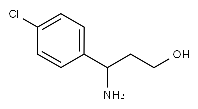 3-氨基-3-(4-氯苯基)-1-丙醇 结构式