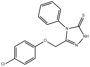 5-[(4-CHLOROPHENOXY)METHYL]-4-PHENYL-4H-1,2,4-TRIAZOLE-3-THIOL 结构式