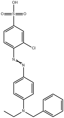 4-[[4-[(benzyl)ethylamino]phenyl]azo]-3-chlorobenzenesulphonic acid 结构式