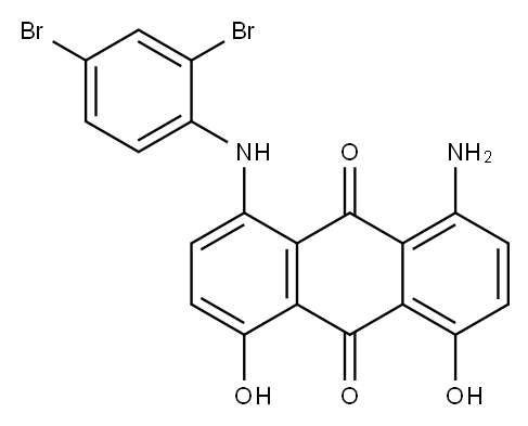 1-amino-8-[(2,4-dibromophenyl)amino]-4,5-dihydroxyanthraquinone 结构式