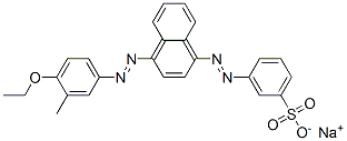 sodium 3-[[4-[(4-ethoxy-m-tolyl)azo]-1-naphthyl]azo]benzenesulphonate 结构式