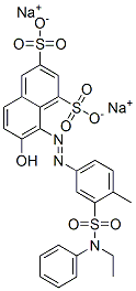 disodium 8-[[3-[(ethylphenylamino)sulphonyl]-4-methylphenyl]azo]-7-hydroxynaphthalene-1,3-disulphonate Structure
