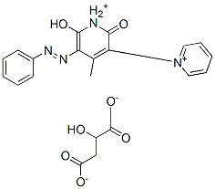 1',2'-dihydro-6'-hydroxy-4'-methyl-2'-oxo-5'-(phenylazo)-1,3'-bipyridinium malate Structure