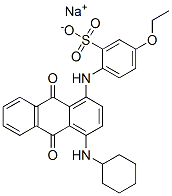 sodium 2-[[4-(cyclohexylamino)-9,10-dihydro-9,10-dioxo-1-anthryl]amino]-5-ethoxybenzenesulphonate Structure