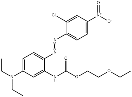 [2-[(2-氯-4-硝基苯基)偶氮]-5-(二乙氨基)苯基]氨基甲酸(2-乙氧基乙基)酯 结构式