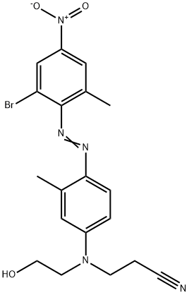 3-[[4-[(2-bromo-6-methyl-4-nitrophenyl)azo]-3-methylphenyl](2-hydroxyethyl)amino]propiononitrile 结构式