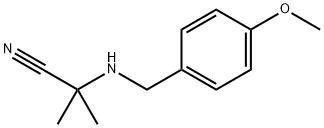 2-{[(4-Methoxyphenyl)methyl]amino}-2-methylpropanenitrile Structure