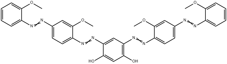 4,6-Bis[[2-methoxy-4-[(2-methoxyphenyl)azo]phenyl]azo]-1,3-benzenediol 结构式