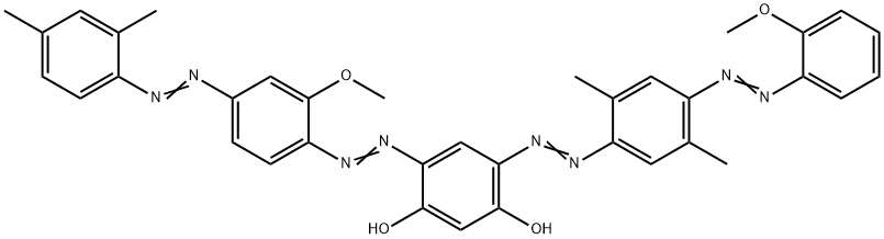 4-[[4-[(2,4-Dimethylphenyl)azo]-2-methoxyphenyl]azo]-6-[[4-[(2-methoxyphenyl)azo]-2,5-dimethylphenyl]azo]-1,3-benzenediol Structure