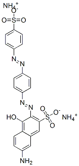 diammonium 7-amino-4-hydroxy-3-[[4-[(4-sulphonatophenyl)azo]phenyl]azo]naphthalene-2-sulphonate 结构式