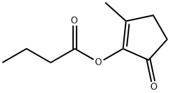 丁酸 2-甲基-5-氧代-1-环戊烯-1-基酯 结构式