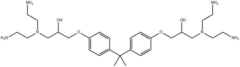 1,1'-[isopropylidenebis(p-phenyleneoxy)]bis[3-[bis(2-aminoethyl)amino]propan-2-ol] 结构式
