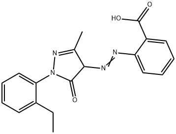 2-[[1-(2-ethylphenyl)-4,5-dihydro-3-methyl-5-oxo-1H-pyrazol-4-yl]azo]benzoic acid Structure