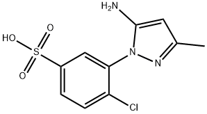 3-(5-氨基-3-甲基-1H-吡唑-1-基)-4-氯苯磺酸, 68227-68-9, 结构式