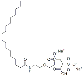 disodium (Z)-4-[2-[2-[(1-oxooctadec-9-enyl)amino]ethoxy]ethyl] 2-sulphonatosuccinate 结构式