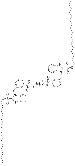 disodium 2-heptadecyl-1-[(3-sulphonatophenyl)methyl]-1H-benzimidazolesulphonate 结构式