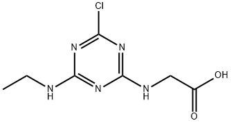 2-[(4-chloro-6-ethylamino-1,3,5-triazin-2-yl)amino]acetic acid 结构式