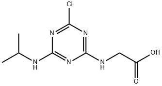 N-[4-Chloro-6-(isopropylamino)-1,3,5-triazin-2-yl]glycine 结构式