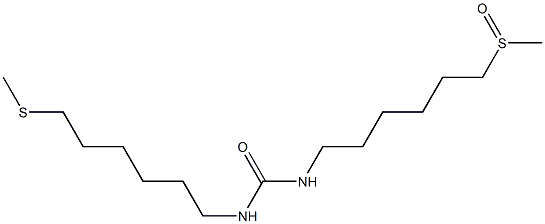 (-)-N-[6-(Methylsulfinyl)hexyl]-N'-[6-(methylthio)hexyl]urea 结构式