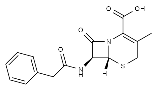 (6R-cis)-3-methyl-8-oxo-7-(phenylacetamido)-5-thia-1-azabicyclo[4.2.0]oct-2-ene-2-carboxylic acid 结构式