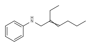 N-(2-ethyl-2-hexenyl)aniline Structure