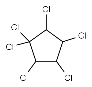 hexachlorocyclopentane 结构式