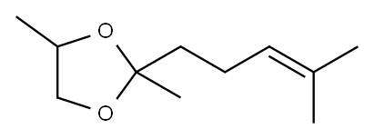 2,4-dimethyl-2-(4-methylpent-3-enyl)-1,3-dioxolane Structure