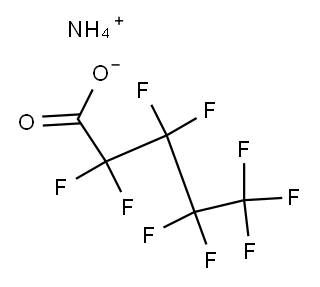 九氟戊酸铵盐, 68259-11-0, 结构式