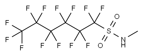 N-甲基-1,1,2,2,3,3,4,4,5,5,6,6,6-十三氟代-1-己烷磺酰胺 结构式