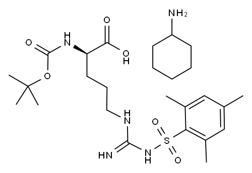 BOC-ARG(MTS)-OH 环己铵盐, 68262-72-6, 结构式