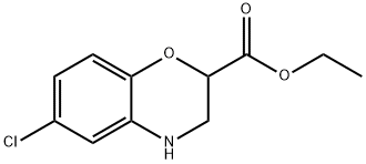 6-CHLORO-3,4-DIHYDRO-2H-BENZO[1,4]OXAZINE-2-CARBOXYLIC ACID ETHYL ESTER Structure