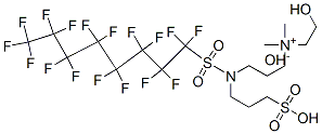 [3-[[(heptadecafluorooctyl)sulphonyl](3-sulphopropyl)amino]propyl](2-hydroxyethyl)dimethylammonium hydroxide Structure