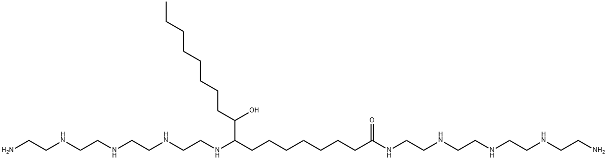 21-amino-N-[2-[[2-[[2-[(2-aminoethyl)amino]ethyl]amino]ethyl]amino]ethyl]-9-(1-hydroxynonyl)-9,12,15,18-tetraazahenicosanamide Structure