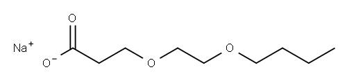 3-(2-丁氧基乙氧基)丙酸钠 结构式