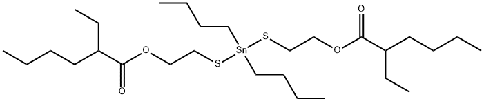 (dibutylstannylene)bis(thioethylene) bis(2-ethylhexanoate) Structure