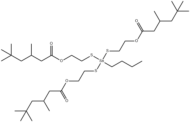 (butylstannylidyne)tris(thioethylene) tris(3,5,5-trimethylhexanoate) 结构式