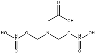 N,N-bis[[(hydroxyphosphinyl)oxy]methyl]glycine 结构式